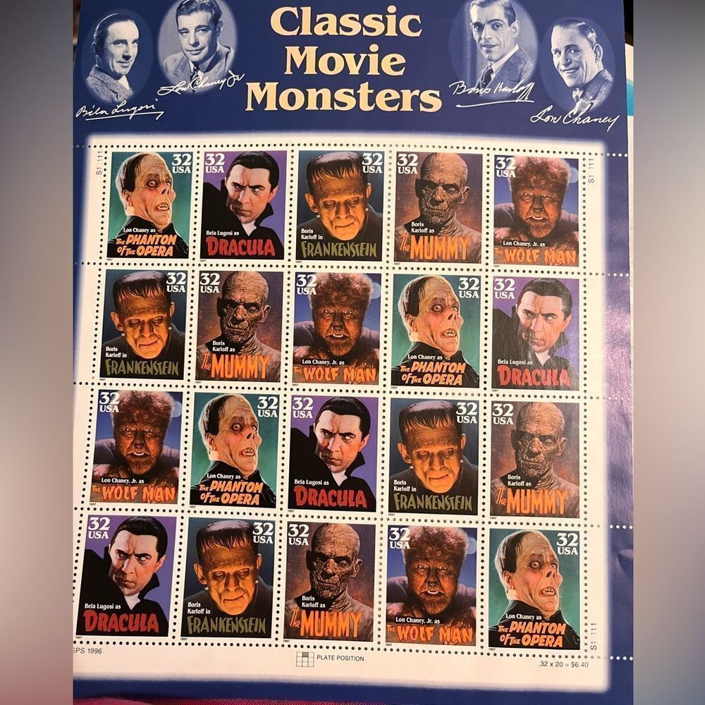 Classic Movie Monster Stamps